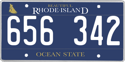 RI license plate 656342