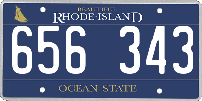 RI license plate 656343