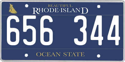 RI license plate 656344