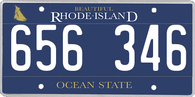 RI license plate 656346