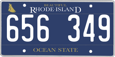 RI license plate 656349