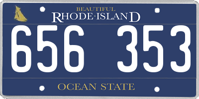 RI license plate 656353