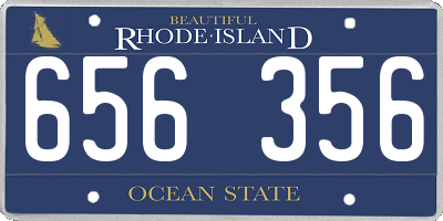 RI license plate 656356