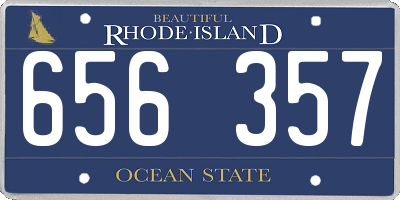 RI license plate 656357