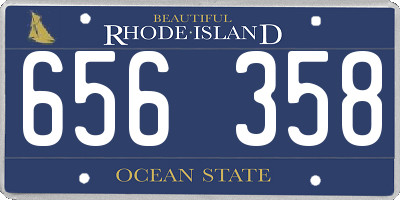 RI license plate 656358