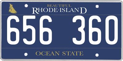 RI license plate 656360