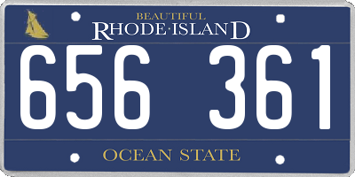 RI license plate 656361