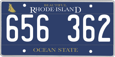 RI license plate 656362