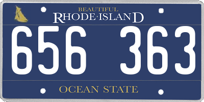 RI license plate 656363