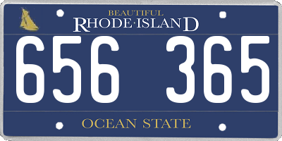 RI license plate 656365