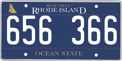 RI license plate 656366