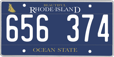 RI license plate 656374