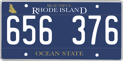 RI license plate 656376