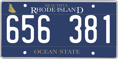 RI license plate 656381