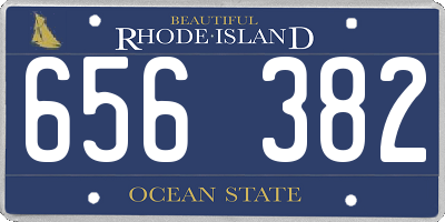 RI license plate 656382