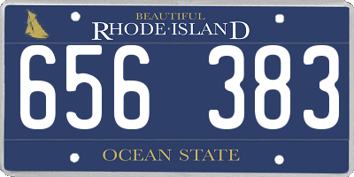 RI license plate 656383