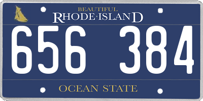 RI license plate 656384