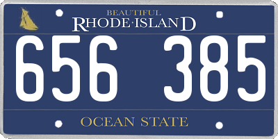 RI license plate 656385