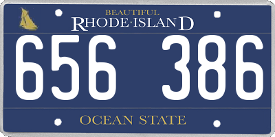 RI license plate 656386