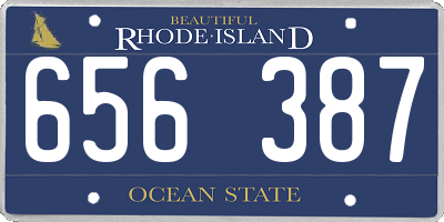 RI license plate 656387