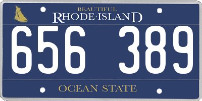 RI license plate 656389