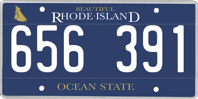 RI license plate 656391
