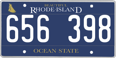 RI license plate 656398