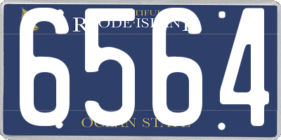 RI license plate 6564