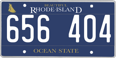 RI license plate 656404