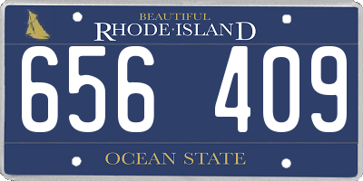 RI license plate 656409