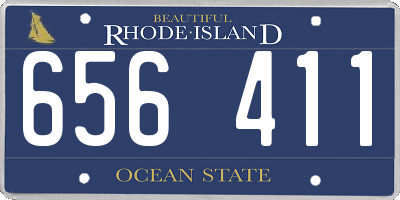 RI license plate 656411