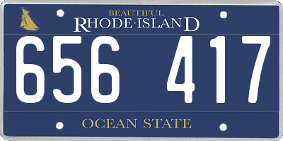 RI license plate 656417