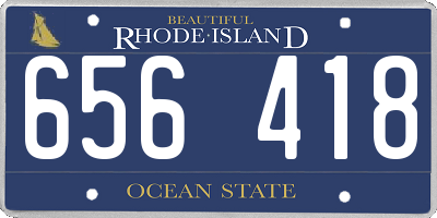 RI license plate 656418