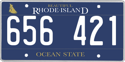 RI license plate 656421
