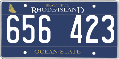 RI license plate 656423
