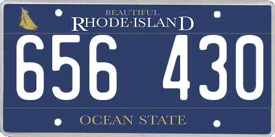 RI license plate 656430