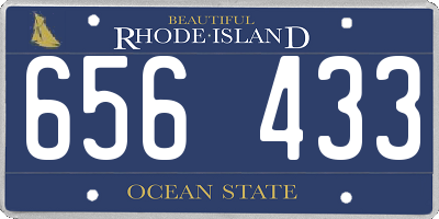RI license plate 656433