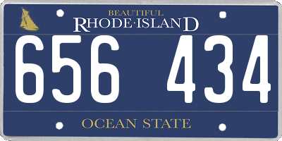 RI license plate 656434
