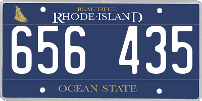 RI license plate 656435
