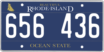 RI license plate 656436
