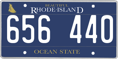 RI license plate 656440