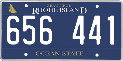RI license plate 656441