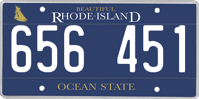 RI license plate 656451