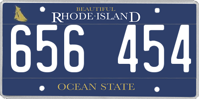 RI license plate 656454