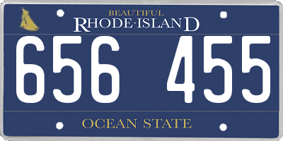 RI license plate 656455