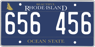 RI license plate 656456