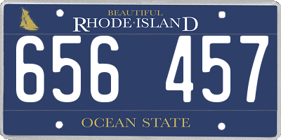RI license plate 656457