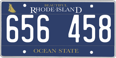 RI license plate 656458