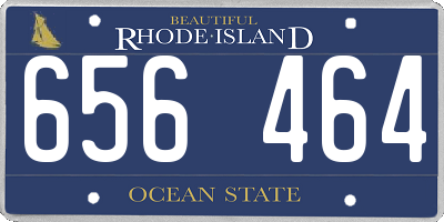 RI license plate 656464
