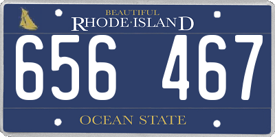 RI license plate 656467